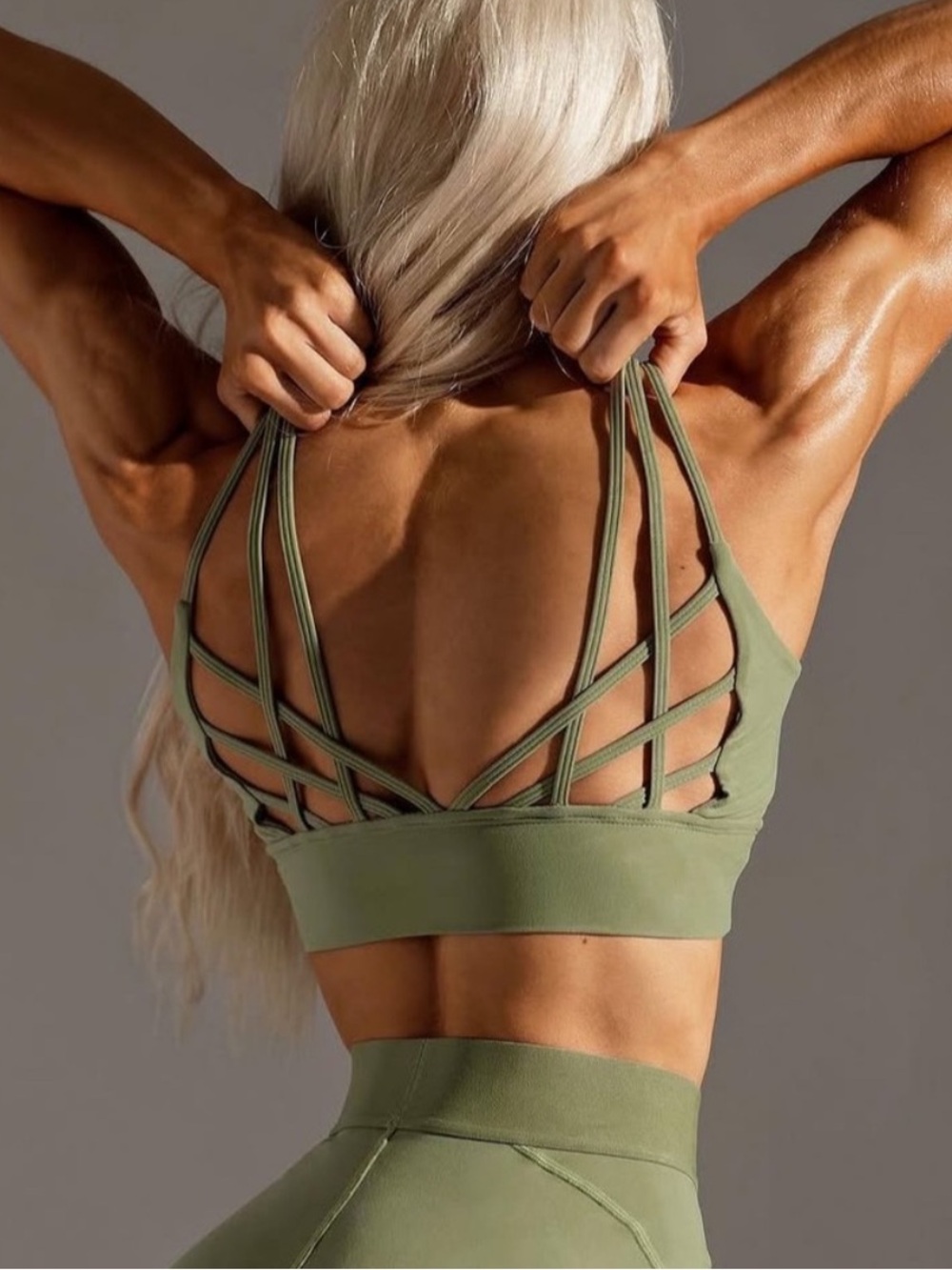 Buffbunny Monarch Agave Green Bloom Sports Bra Small